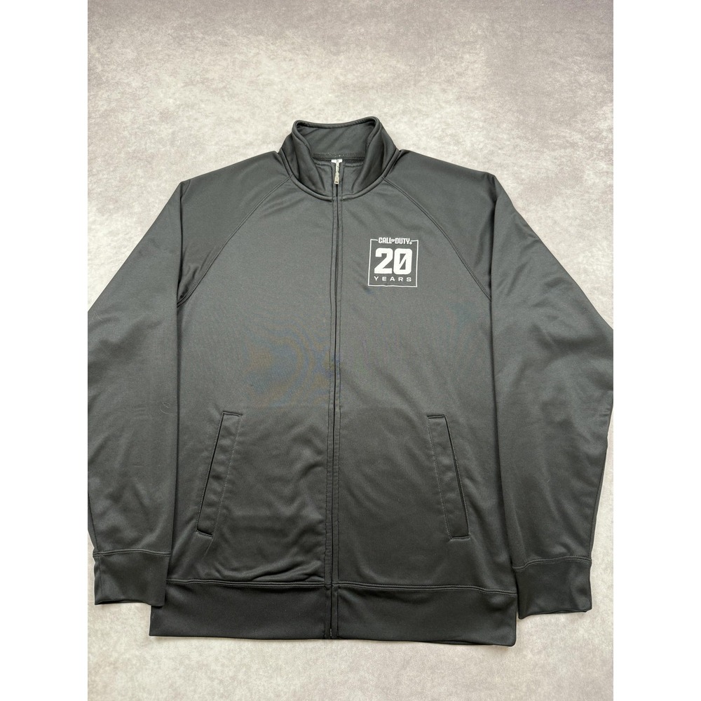 Call of Duty Jacket Mens XL Black 20 Years Full Zip Track Embroidered Video Game